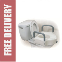 2 In 1 Elevated Toilet Seat With Removable Arm's
